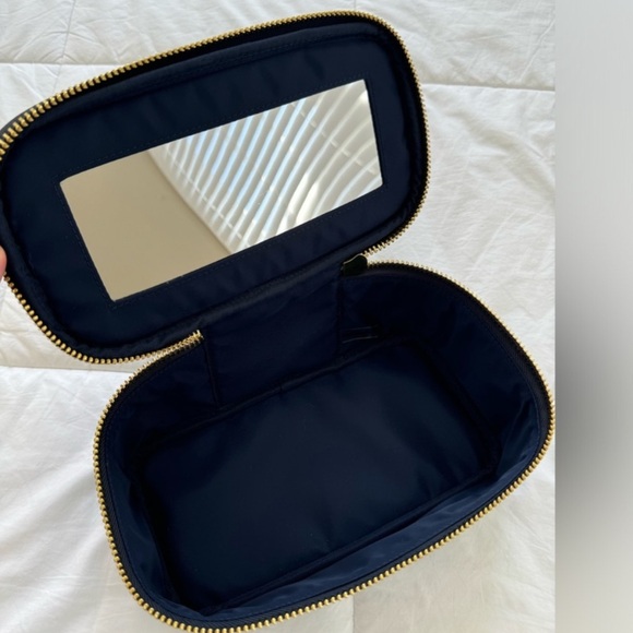 NWT Stoney Clover Lane Open Top Mirror Pouch Vanity Travel in Dear Diary Plaid - Picture 6 of 7